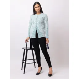 Dadu Dayal Women Printed Woollen Cardigan-picture-11