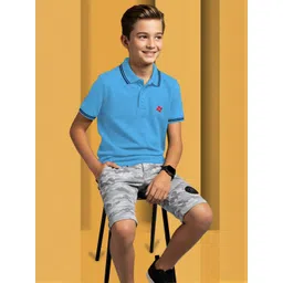 Dagcros Boys Blue Cotton Tshirts-picture-58