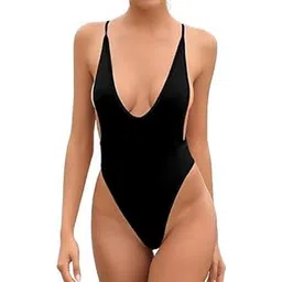 dahr Women’s V-Neck One-Piece Swimsuit with Built-in Cups | Tummy Control Bathing Suit | Slimming Swimwear for Beach & Pool-picture-48