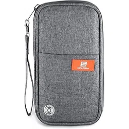dahsha RFID Travel Family Passport Holder Card Holder Wallet Travel Accessories Document Organizer, Passport Cover, with Removable Hand Strap for Men and Women (Grey, 13 x 3 x 23 Cm)-picture-28