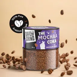 DAILYGRIND The Mochaa Coka Chocolate Coffee - 50g Jar | 100% Arabica | Rich & Velvety | Freeze-Dried Instant Coffee with Natural Chocolate Flavor | Makes 25 Cups image 4