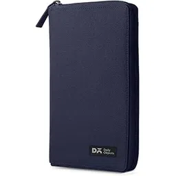 dailyobjects Nylon Travel Passport Holder Credit Card Wallet Case for Men & Women| Nylon| Travel Organizer with Internal Pockets and YKK Zipper| Dedicated Slots with Exterior Rear Stash Pocket| Blue-picture-52