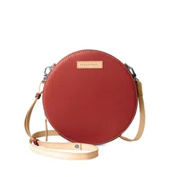 DailyObjects Red PU Structured Sling Bag-picture-37