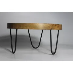 daisy craft Wooden cake stand With metal stand ,enamel print Iron, Wooden Cake Server image 4