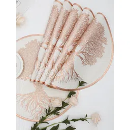 Dakshya Industries 6-Pcs Floral Printed Round Table Placemats-picture-23