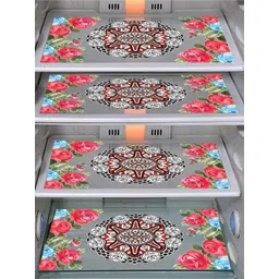 Dakshya Industries 7 Pieces Green & Pink Printed Refrigerator Appliance Covers-image-22
