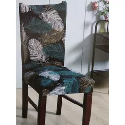 Dakshya Industries Black & Green  4 Pieces Printed Stretchable Chair Covers-image-20