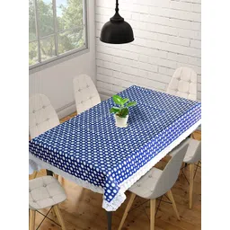 Dakshya Industries Blue & White Printed 6-Seater Table Cover-picture-40