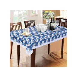 Dakshya Industries Blue Floral Printed 6 Seater Table Covers-picture-18