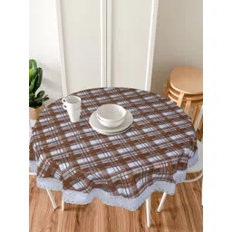 Dakshya Industries Brown Waterproof Plastic Round 4-Seater Table Cover-picture-22