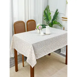Dakshya Industries Cream-Coloured Floral Waterproof Plastic 6-Seater Table Cover-picture-29