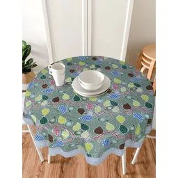 Dakshya Industries Green Printed PVC 6 Seater Table Cover-image-40
