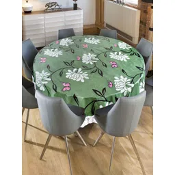 Dakshya Industries Green Printed PVC 6 Seater Table Covers-image-39