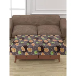 Dakshya Industries Purple Geometric Printed Waterproof Plastic 4-Seater Table Cover image 3