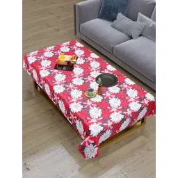 Dakshya Industries Red & White Floral Printed Waterproof 4-Seater Table Cover-picture-23