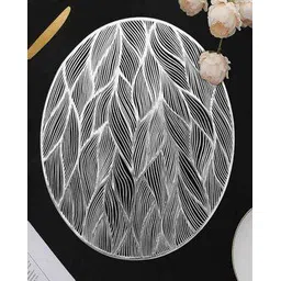 dakshya industries Set of 2 Leaf Pattern Table Placemats-picture-16