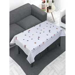 Dakshya Industries White Floral 4-Seater Rectangle Cotton Table Cover-picture-31