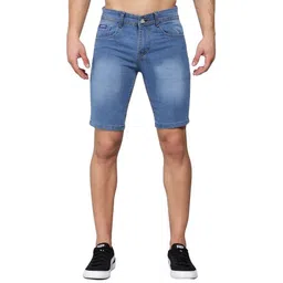 dakwins Solid Men Denim Blue Casual Shorts-picture-11