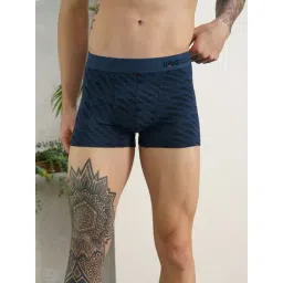 Damensch Comet Blue Regular Fit Printed Trunks-picture-24