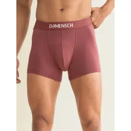 Damensch Cotton Marsala Regular Fit Solid Trunks-picture-11