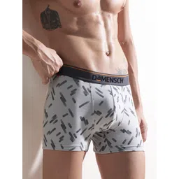 damensch Deo-Cotton Anti-Bacterial Grey Printed Men Trunk-picture-20