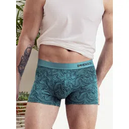 damensch Deo-Soft Micro Modal Blue Printed Men Trunk-picture-14