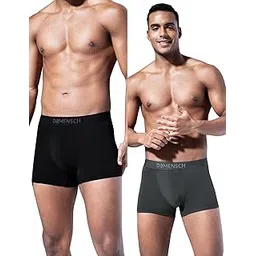 damensch Deo-Soft Solid Underwear for Men Combo, Modal Trunk Packs, Super Soft Waistband, Odour Cancelling, 3X Softer Than Cotton Men Underwear Pack-Blayze Grey, Wayn Black-S-picture-27
