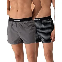 damensch Men Men's BREEEZE Ultra-Light Everyday Printed Inner Boxers - Nether Black, Las Grey - XXL-picture-16