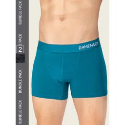 DAMENSCH Men Pack Of 2 Anti Bacterial Printed Deo-Soft Supima Modal Trunks-picture-38