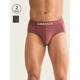 DAMENSCH Men Pack Of 2 Deo-Cotton Anti-Bacterial Moisture-Free Briefs-picture-20