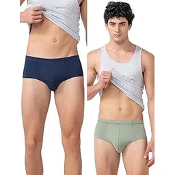 damensch Men Pack of 2 Feel Mint Classic Anti Odour, Peppermint Finish, Soft no-roll Concealed Waistband Briefs-picture-13