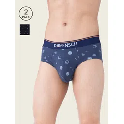 DAMENSCH Men Pack of 2 Printed Anti Bacterial Basic Briefs-picture-24