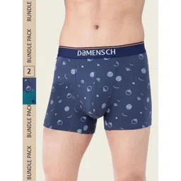 DAMENSCH Men Pack Of 2 Printed Anti Bacterial Trunks DAM-CTP-T-BLB-CMT-PACK-2-picture-31