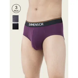 DAMENSCH Men Pack of 3 Deo-Cotton Anti-Bacterial Briefs DAM-CTS-B-VOV-CCD-BKN-picture-34