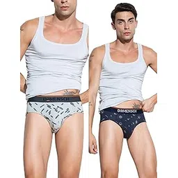 damensch Men's Cotton Regular All Over Print Briefs-picture-29