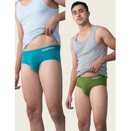 damensch Pack of 2 Micro Modal Stretch V Shape Solid Men Brief-picture-12