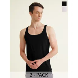 DAMENSCH Pack of 2 Square Neck Bio Wash Innerwear Vests-picture-37