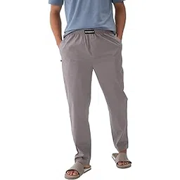 damensch Regular Fit Cotton Blend Woven Casual Style Pyjama Dual Pockets Breathable Microfibre Waistband Anti-Bacterial Stretchable Soft Comfortable Pyjama For Men-picture-22