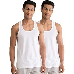 damensch Regular Fit Cotton Vest for Men Pack of 2| 100% Cotton Fabric, Anti-Bacterial Finish-picture-47