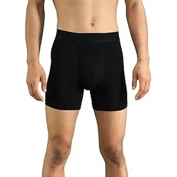 damensch Regular Fit Solid Boxer Brief for Men | Mircromodal, Elastane Fabric, Anti-Bacterial and Microfibre Waistband-Pack of 1-Jet Black-Large-picture-27