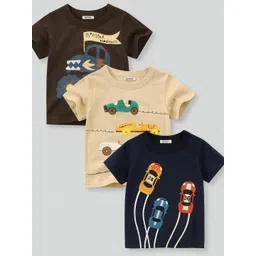 DAMN GUD DG Boys Pack of 3 Graphic Printed T-shirt-picture-30