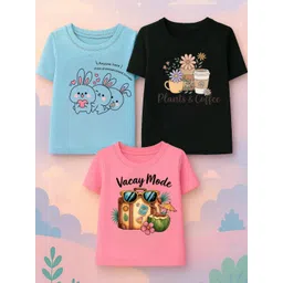 damn gud dg Damn Gud Girls Multicolour T-Shirt Pack of 27-picture-26