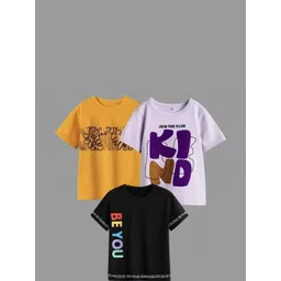 DAMN GUD DG Girls Pack of 3 Printed Round Neck T-shirts-picture-13