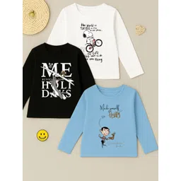 DAMN GUD DG Girls Pack of 3 Printed Tshirts-picture-29