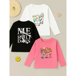 DAMN GUD DG Girls Pack of 3 Printed Tshirts-picture-57