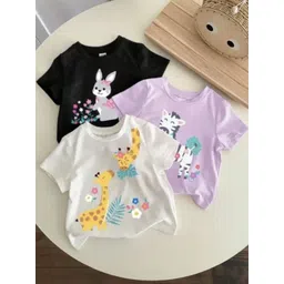 DAMN GUD DG Kids Pack of 3 Cotton Printed T-shirt-picture-38