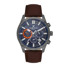 Daniel Klein Men Round Shape Patterned Dial & Leather Straps Analogue Watch DK.1.13635-4-picture-24