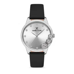 Daniel Klein Trendy Women Silver And Black Dial Leather Strap Watch DK 1 13238-1-picture-39