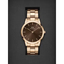 Daniel Wellington Men Iconic Link Amber Dial Brown 40 mm Analogue Watch DW00100460-picture-22