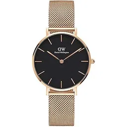 Daniel Wellington Stainless Steel Classic Petite Analog Black Dial Women Watch-Dw00100161, Rose Gold Band-picture-13